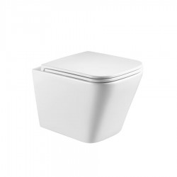 Λεκάνη Αναρτώμενη Λευκή Rimless LT052E με Κάλυμμα Soft Close KARAG